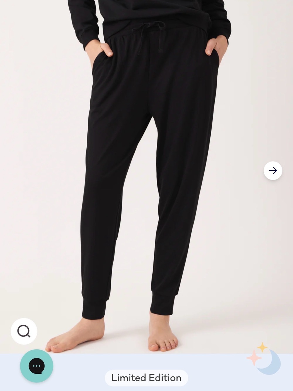 Little Sleepies Black Women's Jogger Track Pants